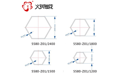 火树银花照明六角形异形led吊线灯 